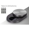 Tower Kitchen Scales, Digital Scales with Zero Weigh Function, Black, 14.77 x 22.27 x 3.85 cm