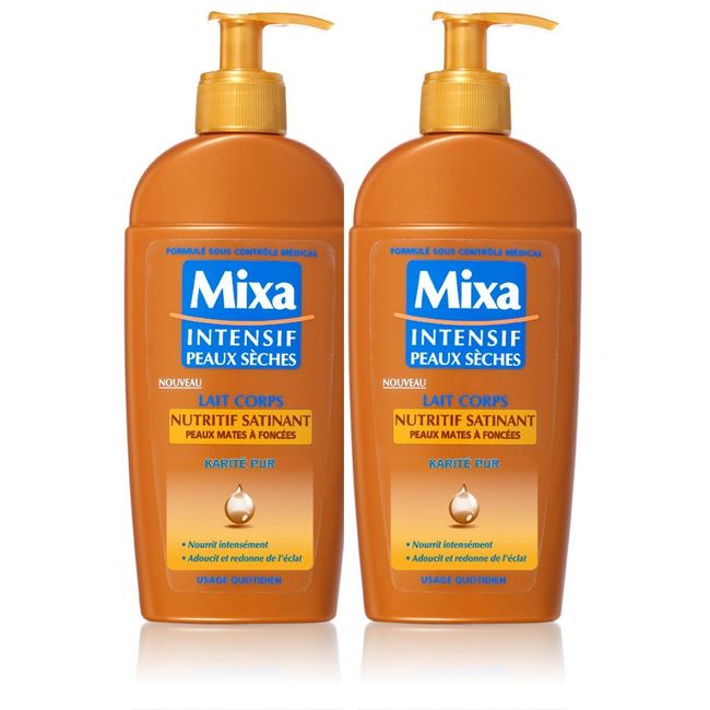 Mixa Intensif Sèches Nährmilch, seidig, mit Shea, 250 ml, 2 Stück