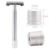Butterfly Safety Razor Kit, WEISHI Chrome Long Handle Butterfly Open Double Edge Safety Razor With RIVERLAKE H3 Razor Holder Set (1 Razor, 1 Stand & 10pcs blades)