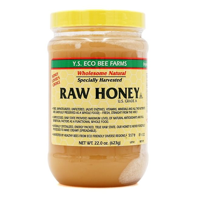 YS Eco Bee Farms YS Eco Bee Farms Raw Honey US Grade A 22.0 oz (623 g), 623g, 1 Pack
