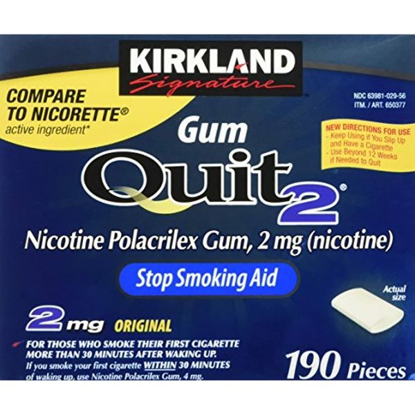 Kirkland Signature Quit Smoking Gum, 2 mg, 380 Count