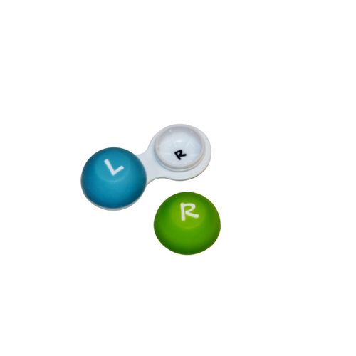 Flents Soft Grip Contact Lens Case, Travel-Sized, Leak-Proof Design, Durable and Sturdy, Soft Grip, Color May Vary