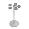 monoKOZZ 5-Piece Rotating Glasses Stand Round Type (Silver Ash)