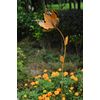 Tulip rustic with silver metal garden flower 95cm