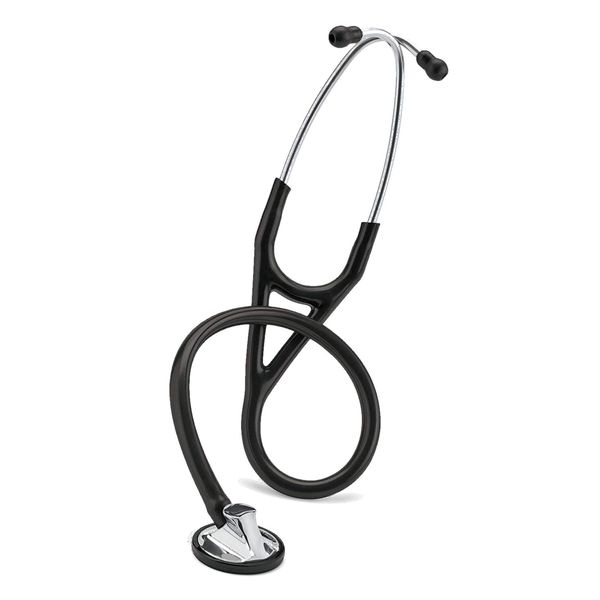 eSteth Cardiology Stethoscope - Professional Tool for Cardio Diagnostic - Ultra Sensitive Single Head Chest Piece, Broad Headset - Extra Ear Tips & Non-Chill Ring - 30" Tubing, Black Stethoscope