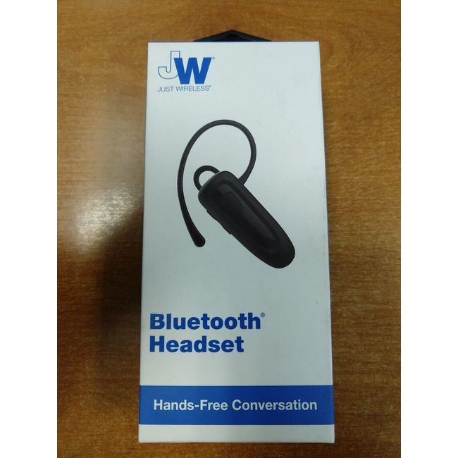 Just Wireless Bluetooth Wireless Headset Handsfree One-Ear Headphone Earbud - 9B