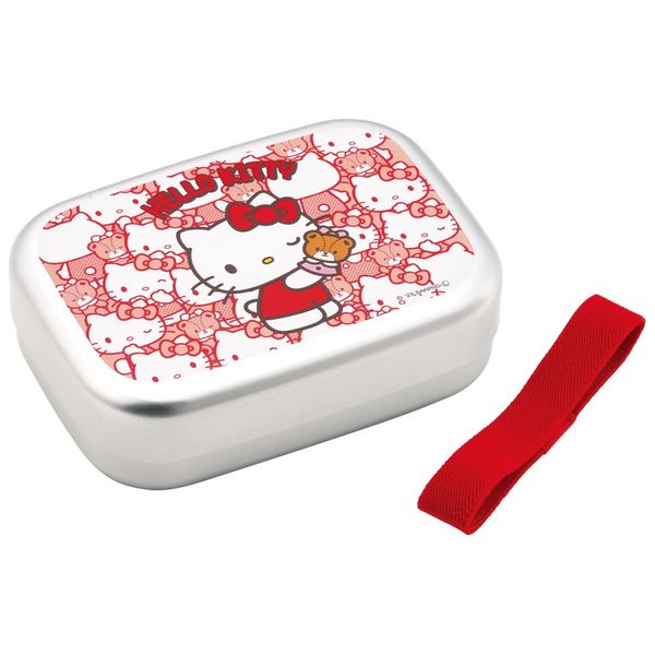 Skater ALB5NV-A Sanrio Bento Box, 12.5 fl oz (370 ml), Aluminum, Compatible with Insulated Boxes, Lunch Belt, For Kids, Hello Kitty, Made in Japan