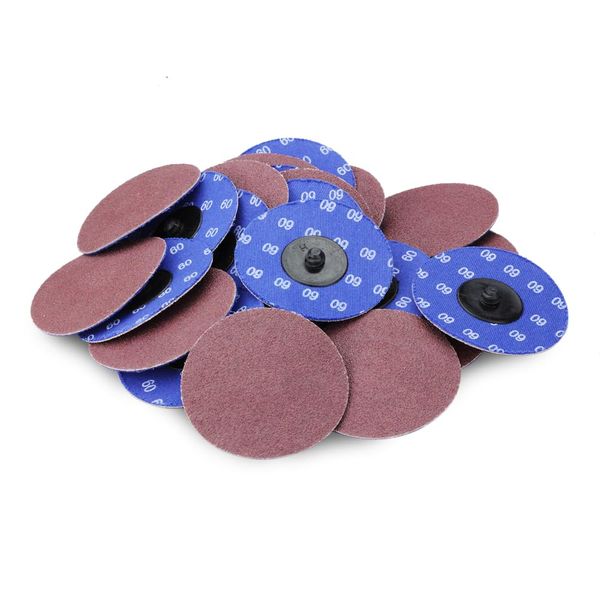 BHA Aluminum Oxide Quick Change Sanding Discs, 3", 60 Grit - 25 Pack