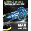 Cordless 12V Mini Buffer Polisher 5 Variable Speed Up to 3000RPM Battery Powered