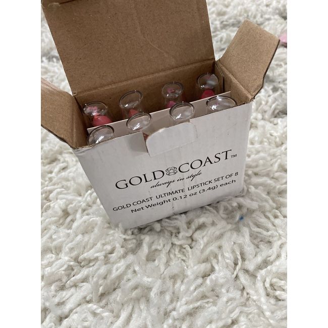 Gold Coast Ultimate Lipstick Set of 8 - Some are Slightly Distressed