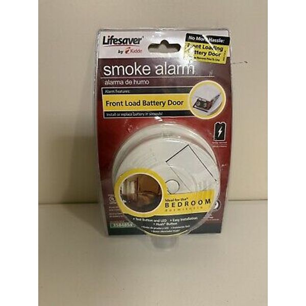 LIFESAVER BY KIDDE SMOKE ALARM FOR BEDROOM W FRONT LOAD BATTERY DOOR I9070