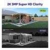 SANNCE Security Camera System Outdoor Wireless 2 Way Audio WIFI CCTV 5MP 8CH NVR