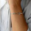 Silverly Women's 925 Sterling Silver Thin Filigree Key Stackable Bangle Bracelet