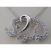 Solid 925 Sterling Silver Elephant Pendant set with Cubic Zirconia CZ & Silver Chain