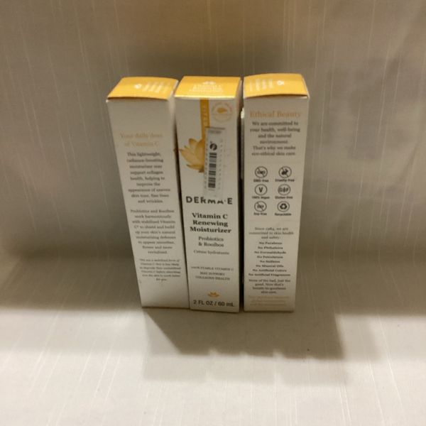 3x Derma•E Vitamin C Renewing Moisturizer Probiotics & Rooibos Exp5/24