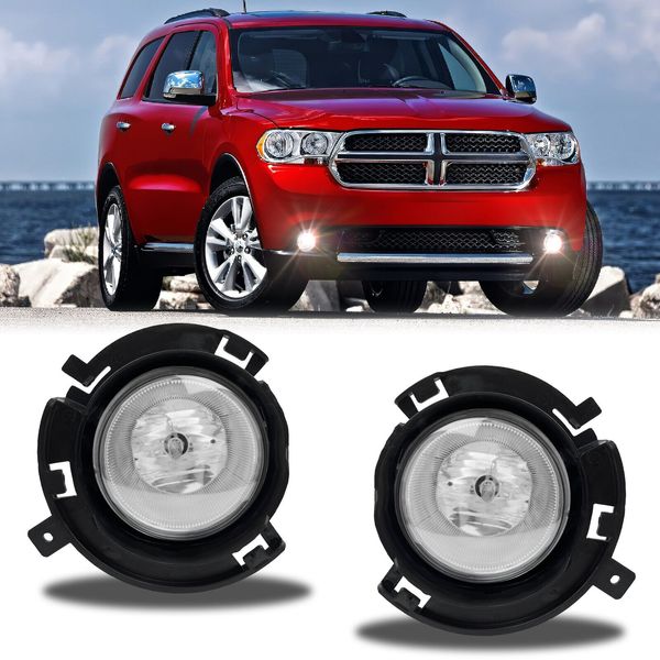 Fog Lights Front Bumper Lamps Clear Lens For 2011 2012 2013 Dodge Durango
