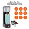 Chefman Single Serve Coffee Maker: K-Cup & Ground Compatible, Single Cup 6-12 oz