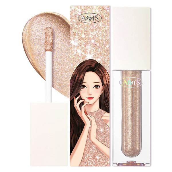 AMTS x webtoon True beauty Makeup, liquid glitter eyeshadow, vegan korean eye glitter, shimmer eyeshadow highlighter, kbeauty, kdrama #01 Rich