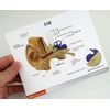 Life-size ear cross-sectional model, trisemicircular canal, cochlea, ossicles, eardrum, etc. can be seen