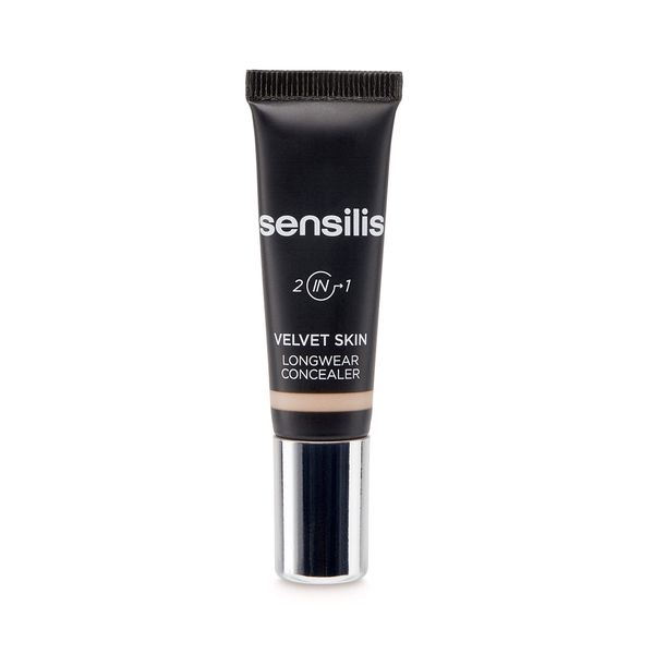 Sensilis Velvet Skin Concealer and Filler High Coverage Long Durability Blurs Wrinkles and Reduces Impurities with Hyaluronic Acid Shade 01 Light