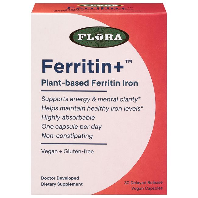 Flora Health Iron Ferritin Plus 30 Vegan Capsules