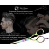 Wishbeauty Professional Sharp Left Hand Barber Scissors 5.5” Lefty Hair Cutting Scissors,Hairdresser Scissors Salon Haircut Scissors Hair Shears for Women Men (Rainbow 5.5" Lefty)