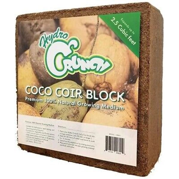 Hydro Crunch Bale Coco Coir Block Compressed Soilless Growing Media FAST