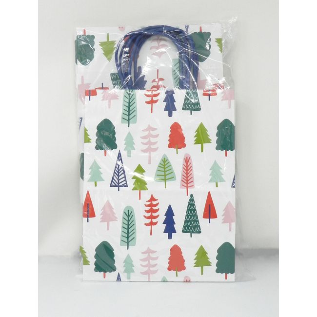 Spritz Multi-Colored Tree Small Gift Bags 8" X 10" Inch 1 Count