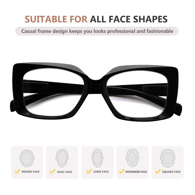 Eyekepper 5-pack Design Reading Glasses for Women Stylish Oversize Readers  +2.00