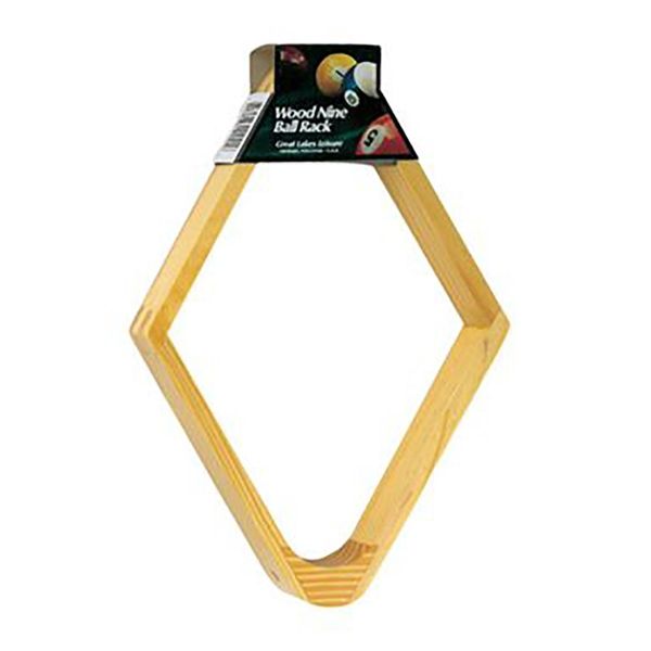 Viper Billiard/Pool Table Accessory: 9-Ball Rack, Hardwood Diamond, Holds Standard 2-1/4" Sized Balls