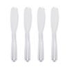 Minkissy 4pcs Cosmetic Spatula Plastic Facemask Stirring Stick Makeup Scoop Facial Beauty Spoon Eye Cream Massager Applicator for Mixing Sampling Transparent