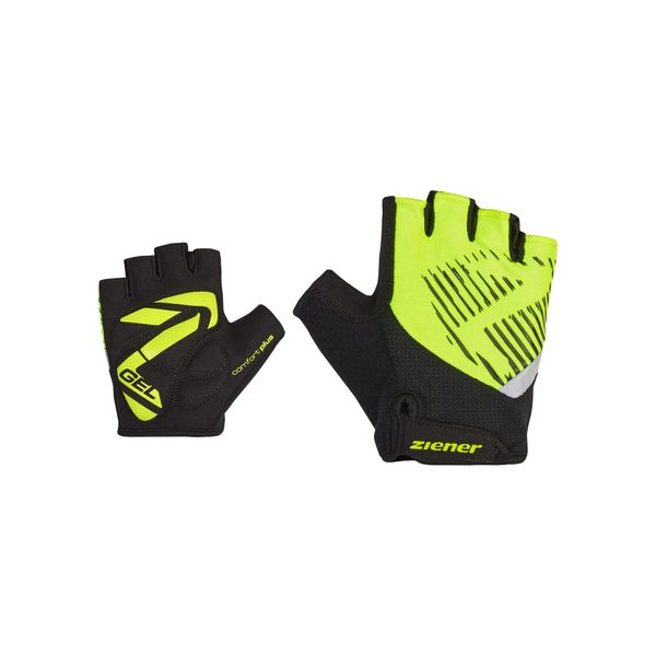 Ziener Kinder Cull Fahrrad-/Mountainbike-/Radsport-Handschuhe | Kurzfinger - atmungsaktiv/dämpfend, Poison Yellow, L