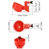 QWORK® 6PCS Automatic Poultry Drinker, Red Plastic Chicken Water Dispenser for Buckets Boxes Troughs 3/8 Inch Thread