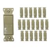 WALL SWITCH (20 Pack) Decorator Paddle Rocker Light Residential Grade, 15A 120V