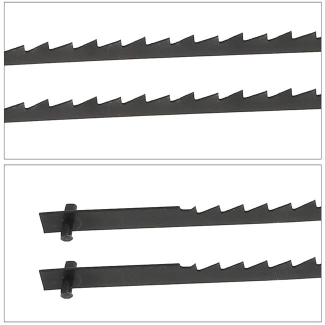 Scroll Saw Blades, 12pcs High Carbon Steel Saw Blades with Spiral Teeth  Blades, Metal Cutting Scroll Saw Blades(6#Saw Blade)
