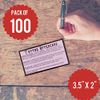 100 Pink Tattoo Aftercare Instructions Business Cards (3.5” X 2” inches) After Inked Tattoo Supplies