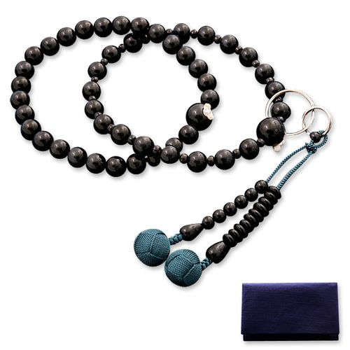 Kyoto Buddhist Hayashi Buddhist Prayer Beads for Men, Authentic Book Set SM-001 Kyoto Genyama
