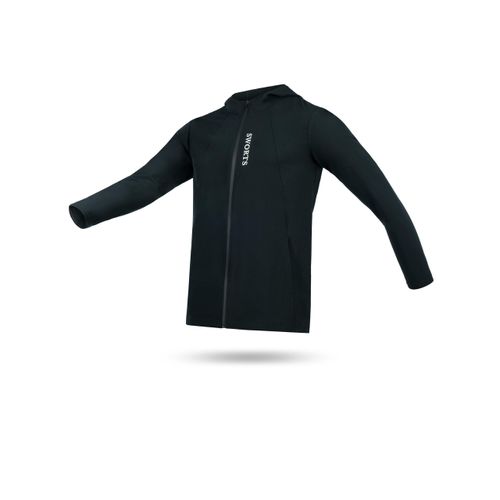 SWORTS Essential Men's Running Jacket, Running Windbreaker, Sports, Lightweight, Breathable and Windproof, black, M