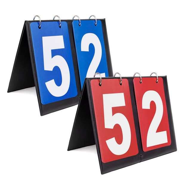 GOGO Set of 2 Portable Table Top Scoreboards for Basketball Tennis Sports