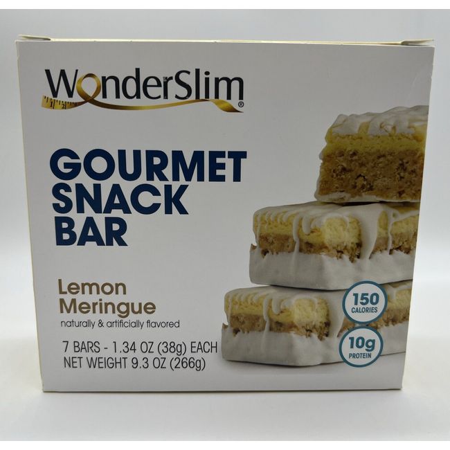 WonderSlim Gourmet Protein Bar Lemon Meringue - 150 Calories - 7 Bar Box