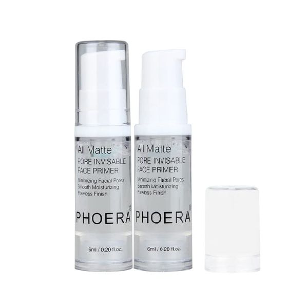 2 Pack PHOERA Face Primer,Magical Perfecting Base Face Mattifying Primer Anti-Aging WrinklesShrink Pore Remove Fine Lines Exfoliating Anti-Oxidation.(6Ml)