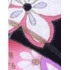 Yukata Kimono Butterfly, Cherry Blossom Pattern, Black Background, No.31