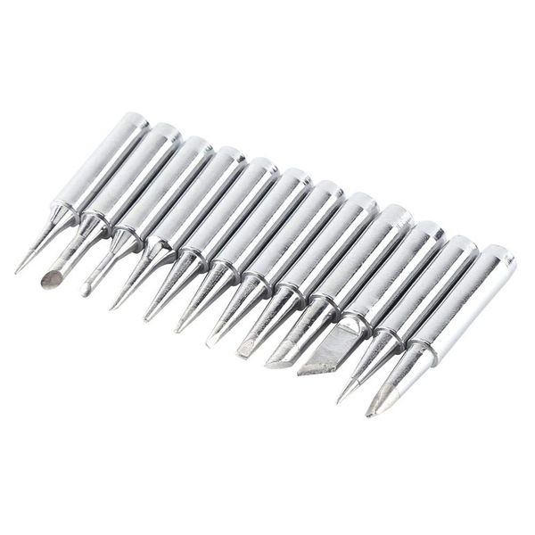 Dpofirs Soldering Tips 900M Model 12Pcs Replacement Soldering Solder Iron Tips Station Tool Kit, Easy to Carry and Clean