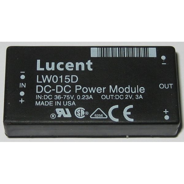 Lucent DC-DC Regulated Converter  - 2V / 3A DC Output - LW015D - 36-75V DC Input