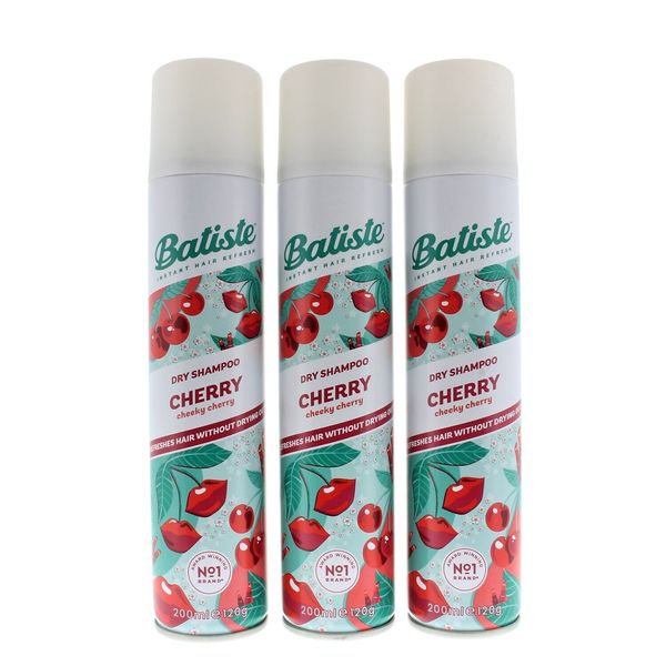 Batiste Instant Hair Refresh Dry Shampoo Cherry Cheeky Cherry 200ml (3 Pack)