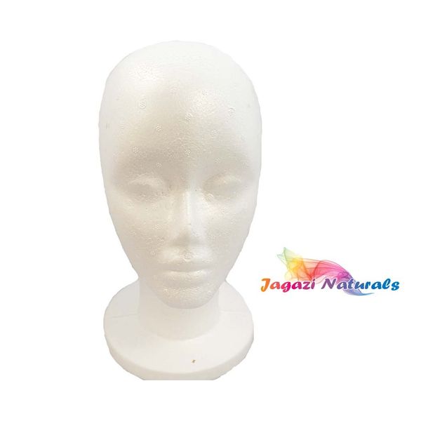 UK: Wig Making Styrofoam Mannequin Head Display Stand. Hat, glasses, Wig. Model. Poly Head