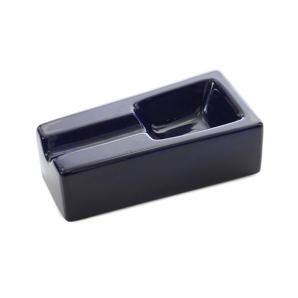 Mantello Cigar Ashtray- Cobalt Blue Ceramic Cigar Ashtray for Patio/Outdoor Use