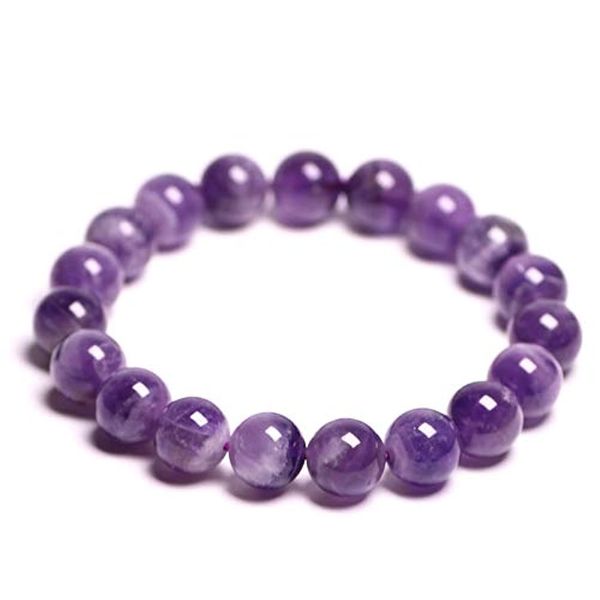 ZENN VERSE Amethyst Bracelet for E-Energy Protection Reiki Charged Energy Generator Crown Chakra Healing Meditation Crystal Natural Stone Bracelet for Men and Women