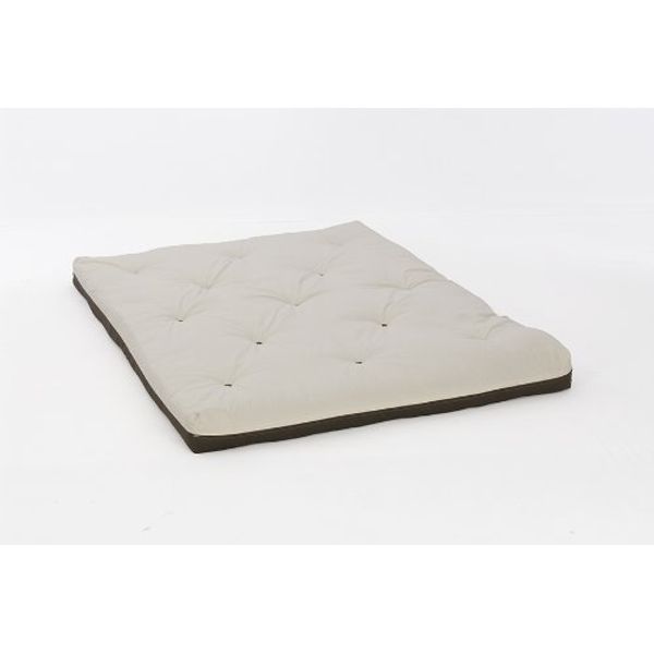 Comfy Living 4ft6 (135cm) Double Luxury Futon Mattress in Chocolate & Cream