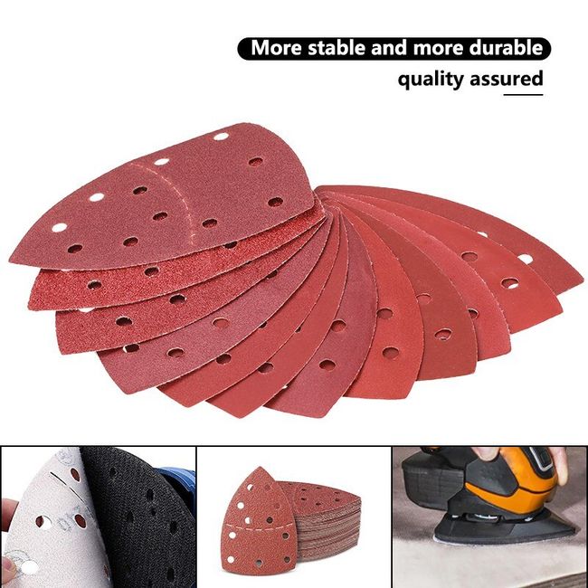 40Pcs 40/60/80/120 Grit Mouse Sanding Sheets Sander Pads Set For